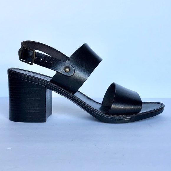 Seychelles Shoes - Seychelles Black Leather Slingback Platform Sandal